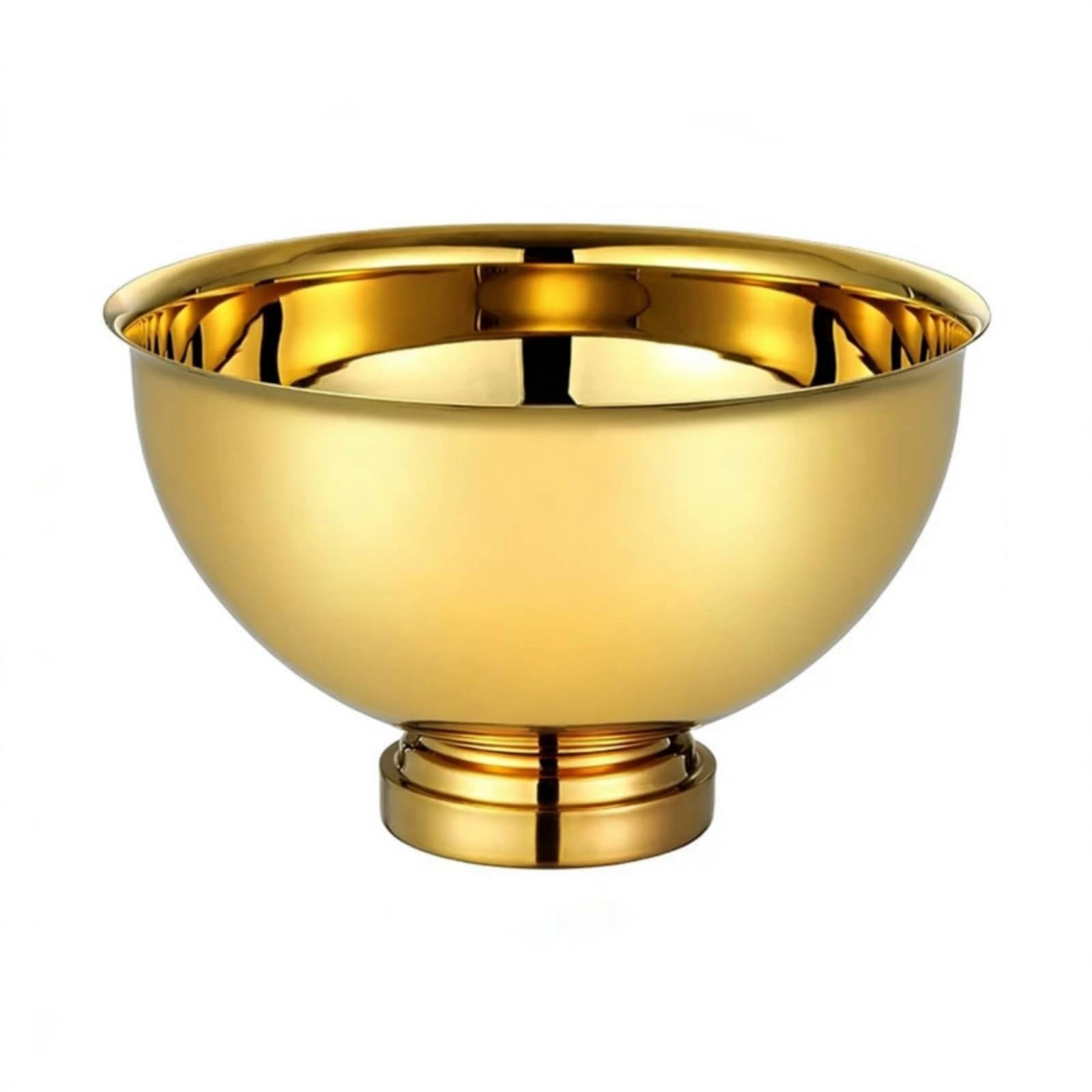 Champañera Cuenco Cubitera Tazón Acero Inoxidable con Diseño Nórdico Irregular y Gran Capacidad Acabado Espejado Adecuada para Cocteles Centros de Bebidas Catering, Dorado
