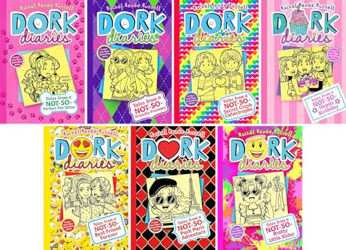 Dork Diaries Series 10-16, Collection Set 7 Books, by Rachel Renée Russell, Hardcover