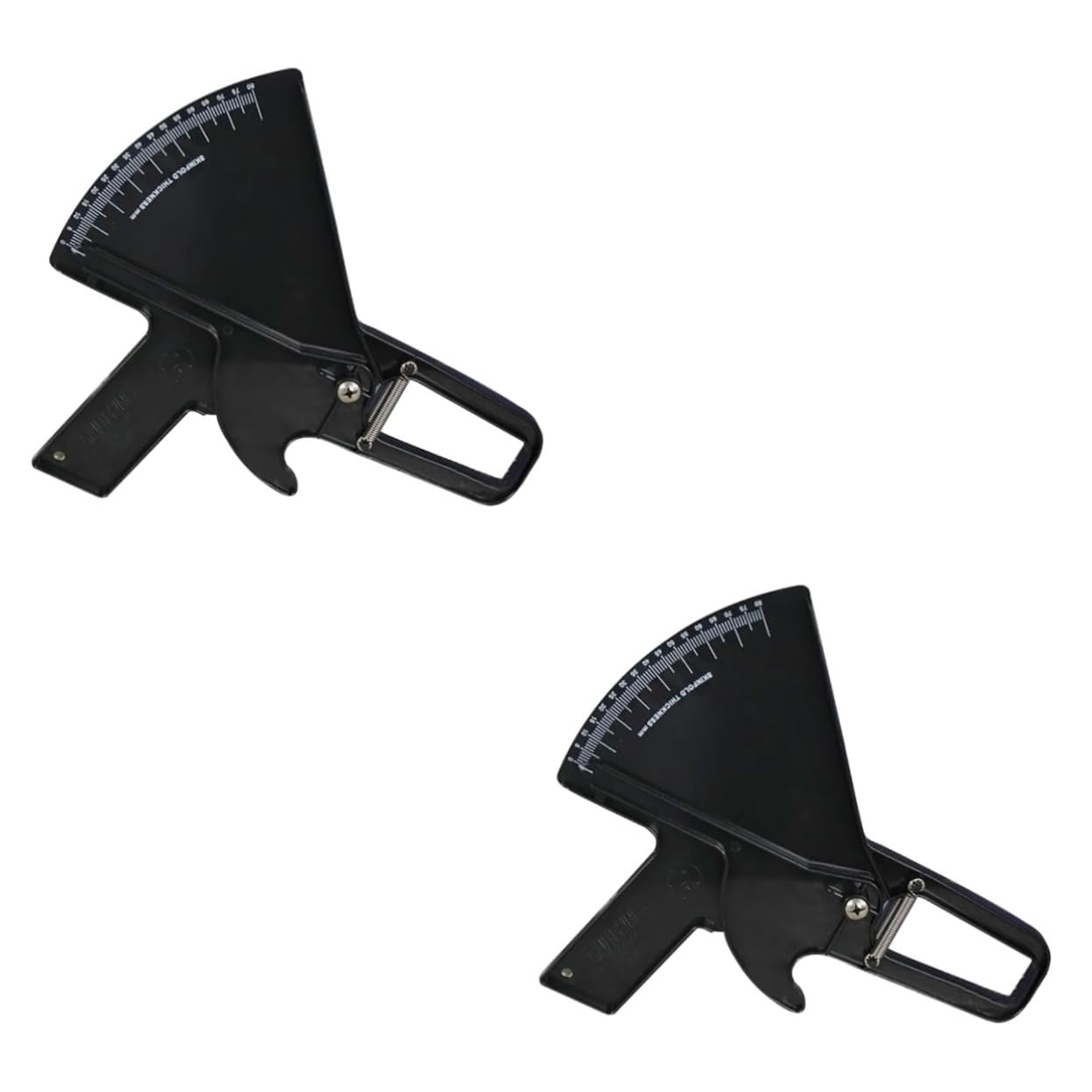 Mobestech 2pezzi Caliper Plicometro Per Misurazione Grasso Corporeo Tester Di Spessore Cutaneo Inossidabile Per Uomini e Donne Nero