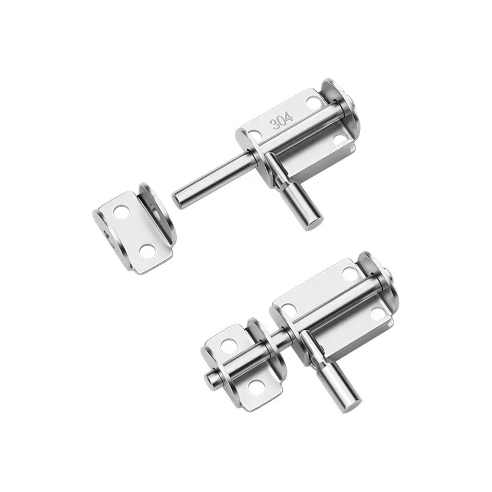 gate Bolt Stainless Steel Door Latch Solid Sliding Bolts Hasp Home Hardware Gate Safety Toilet Lock(2 piece)