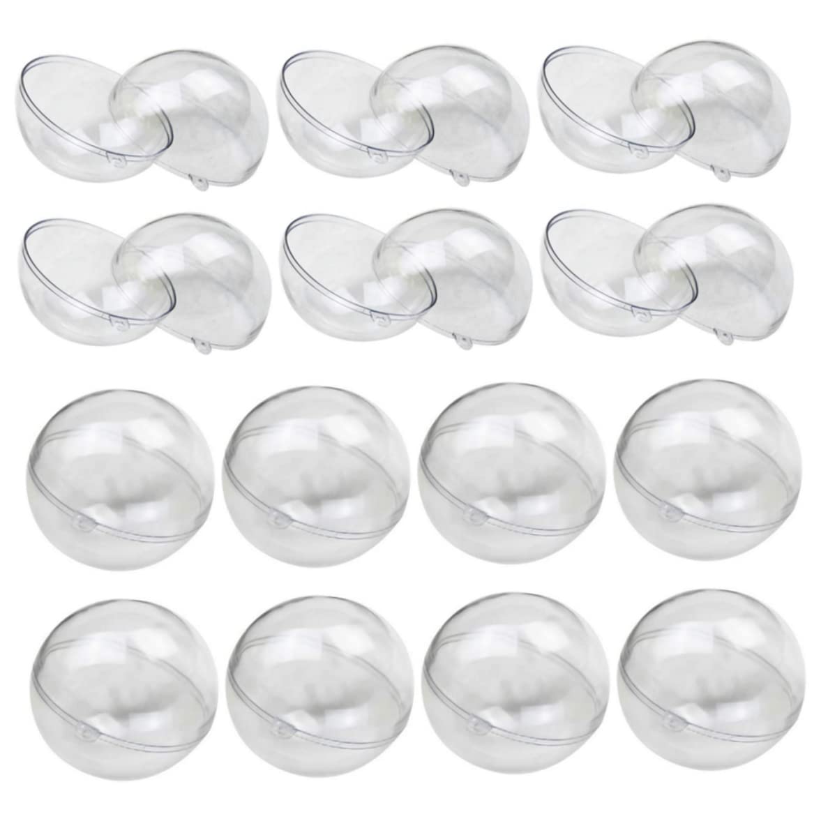 CAKEEYUM Clear Ornament Balls DIY Fillable Baubles Plastic Spheres Decoration for Christmas Party Wedding 25PCS 7cm Clear Ornament Balls, Plastic Fillable, Christmas DIY Baubles, Transparent Sp