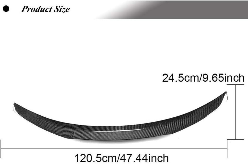 fits BMW 3 Series E90 325i 328i 330i 335i Base M3 M Sport Sedan 2005-2012 Carbon Fiber Rear Trunk Boot Lid Spoiler