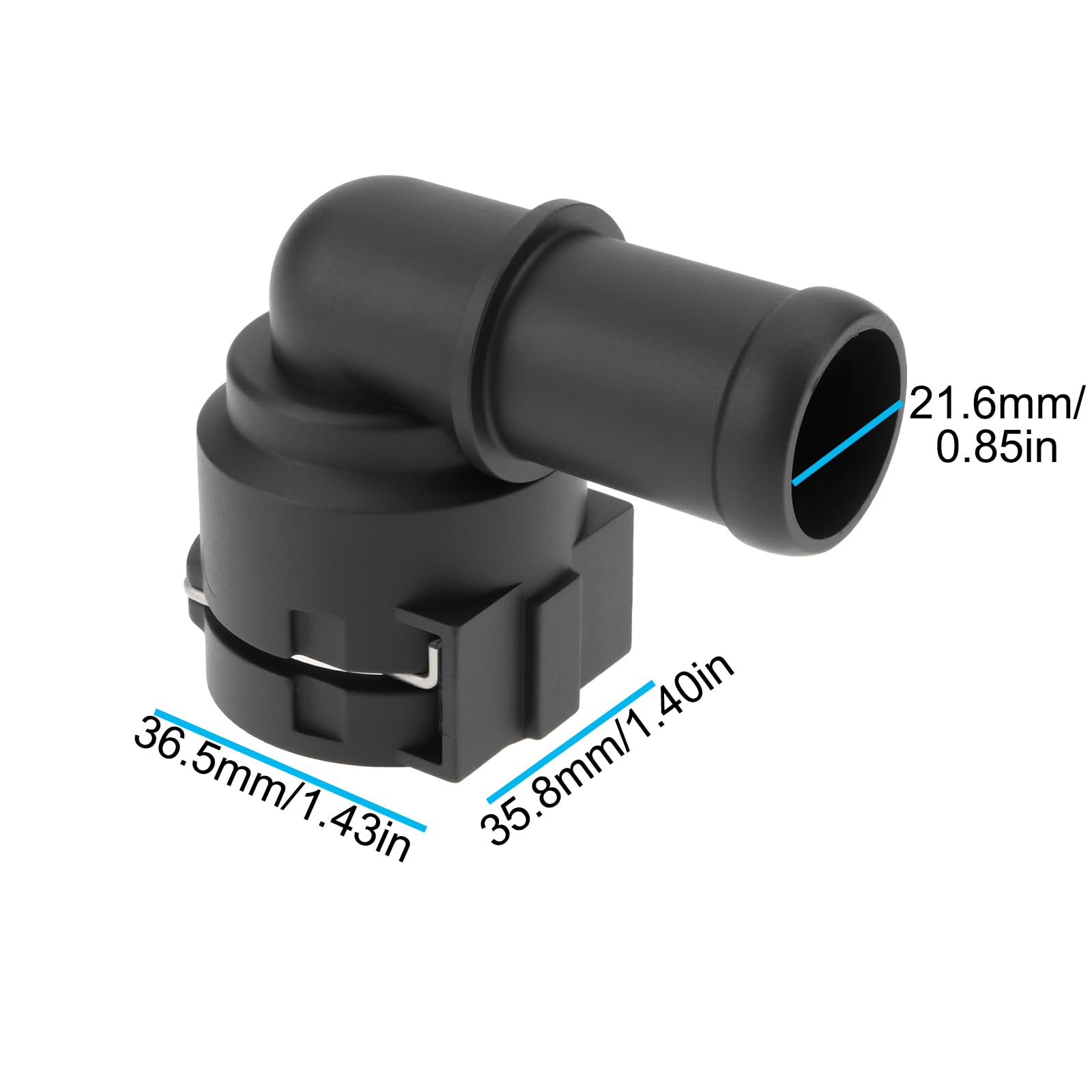 ECSiNG 2 pezzi flangia refrigerante 1K0122291H tubo raccordo per tubo refrigerante compatibile con VW compatibile con Audi