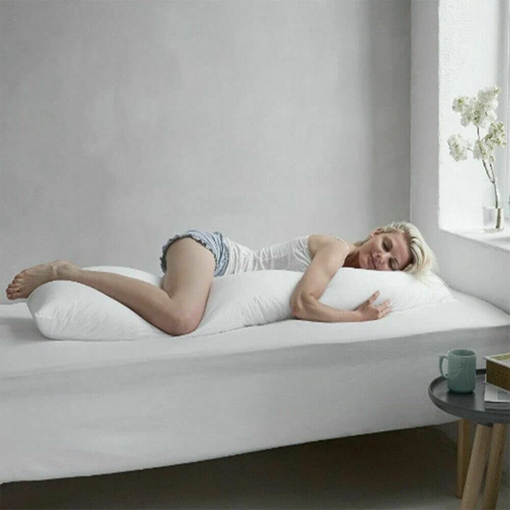 GB TEXTILE Full Body Pillow Orthopaedic Bolster Support Pillow Long Bed Head & Leg Support Pillows (SINGLE 3FT)