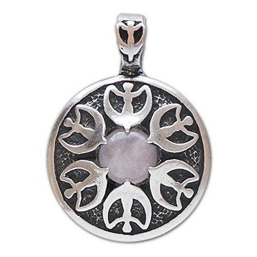 Deva Designs Avalon Blessings Pendant Joy to This Woman Moon Goddess and Rose Quartz Deva Designs Avalon Blessings Pendant Joy to This Woman Moon Goddess and Rose Quartz