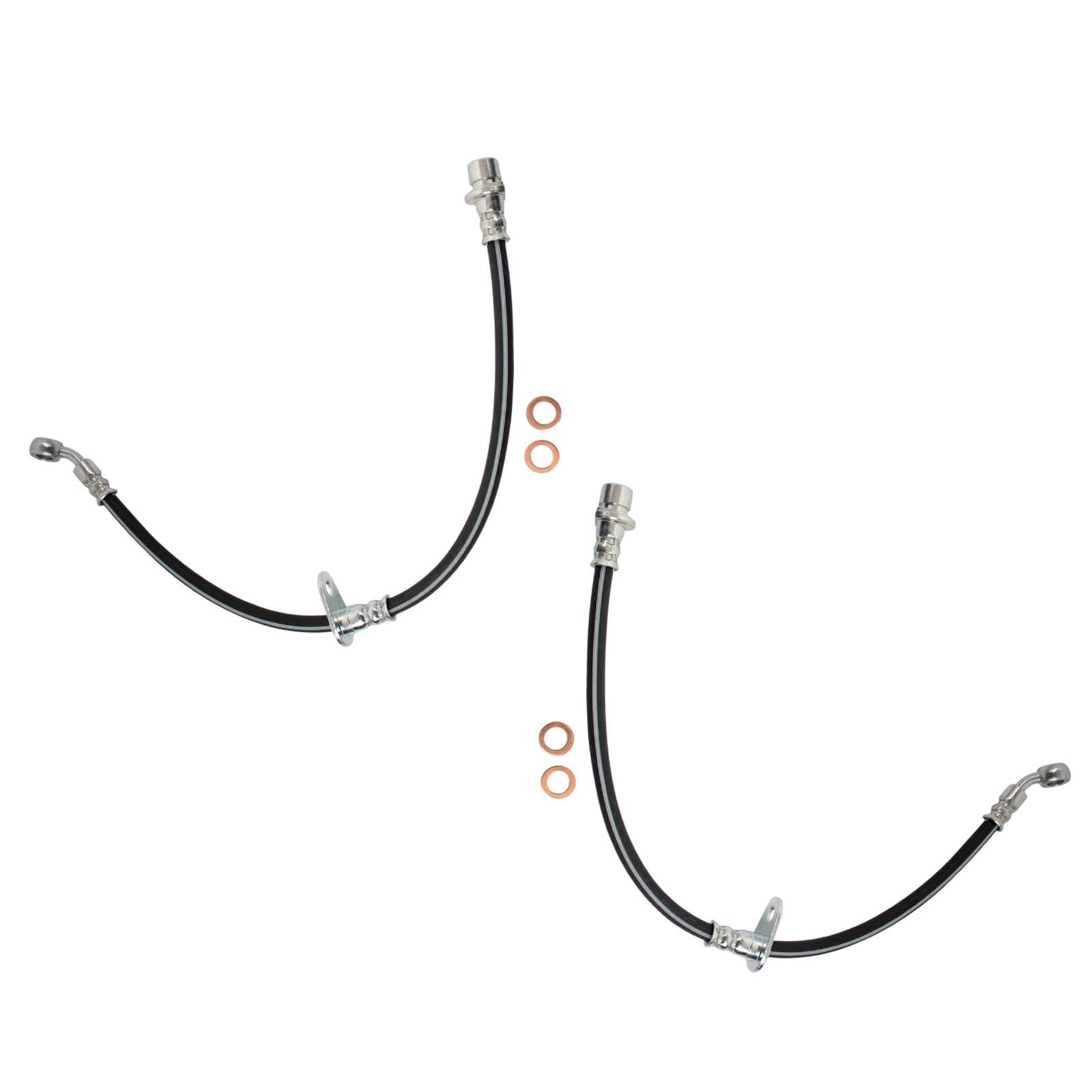 TRQ Rear Brake Hose Set
