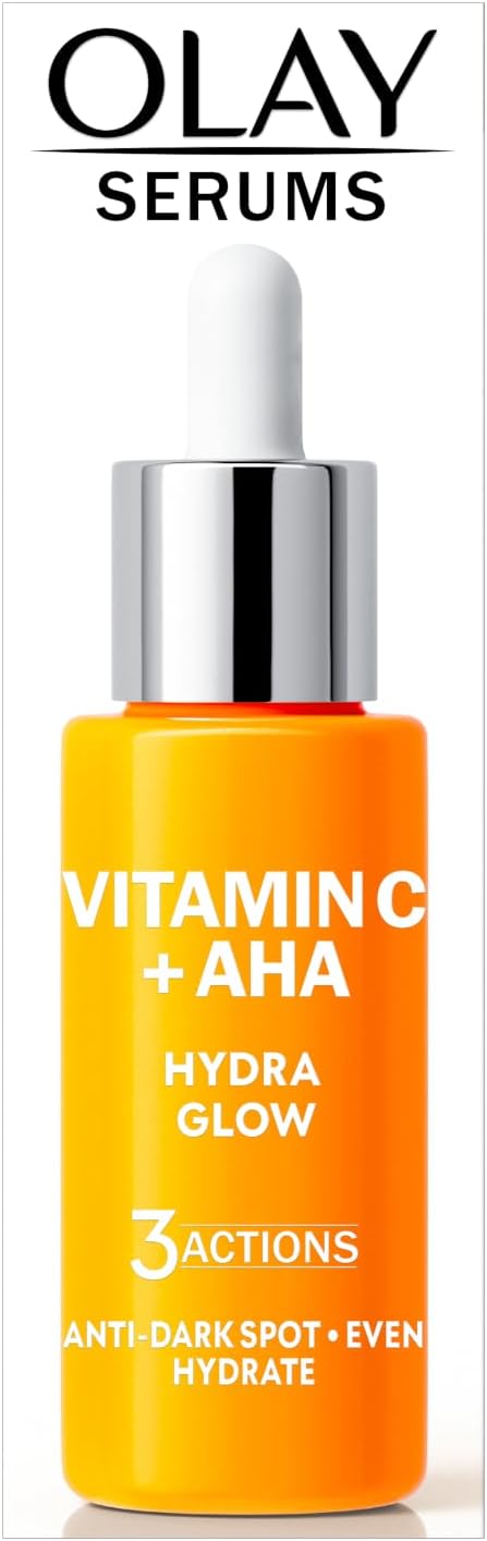 Vitamin C Serum for Face, Skincare with AHA and Niacinamide at 99 Percent Purity, Brightening Skin Care with 3 Actions: Anti Dark Spot Action, Evens, Hydrates, Non Greasy, Non Sticky, 40ml