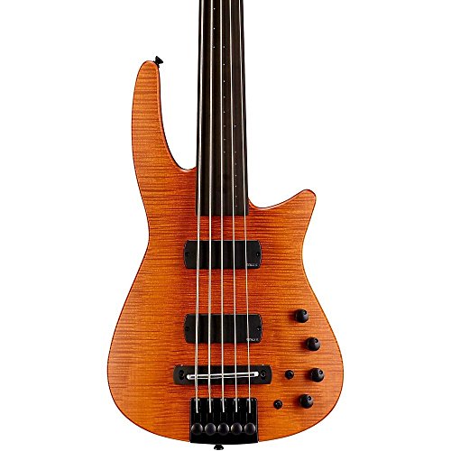 NS Design 5 String Bass Guitar, Right Handed, Amber Satin (CR5BGAMSFL)