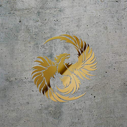 Transparent Decal Stickers Of Phoenix Bird 2 Stencil (Metallic Gold) Premium Waterproof Vinyl Decal Stickers For Laptop Phone Accessory Helmet Car Window Mug Tuber Cup Door Wall Dec Andstic0A5376Goaa #TOP2