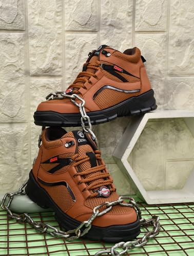 Image of Ozarro Steel Toe Safety Work Shoes | Premium Industrial | Anti-Slip & Steel Toe | Durable Construction | Comfortable Industrial Safety Shoes for Mens (S4463)