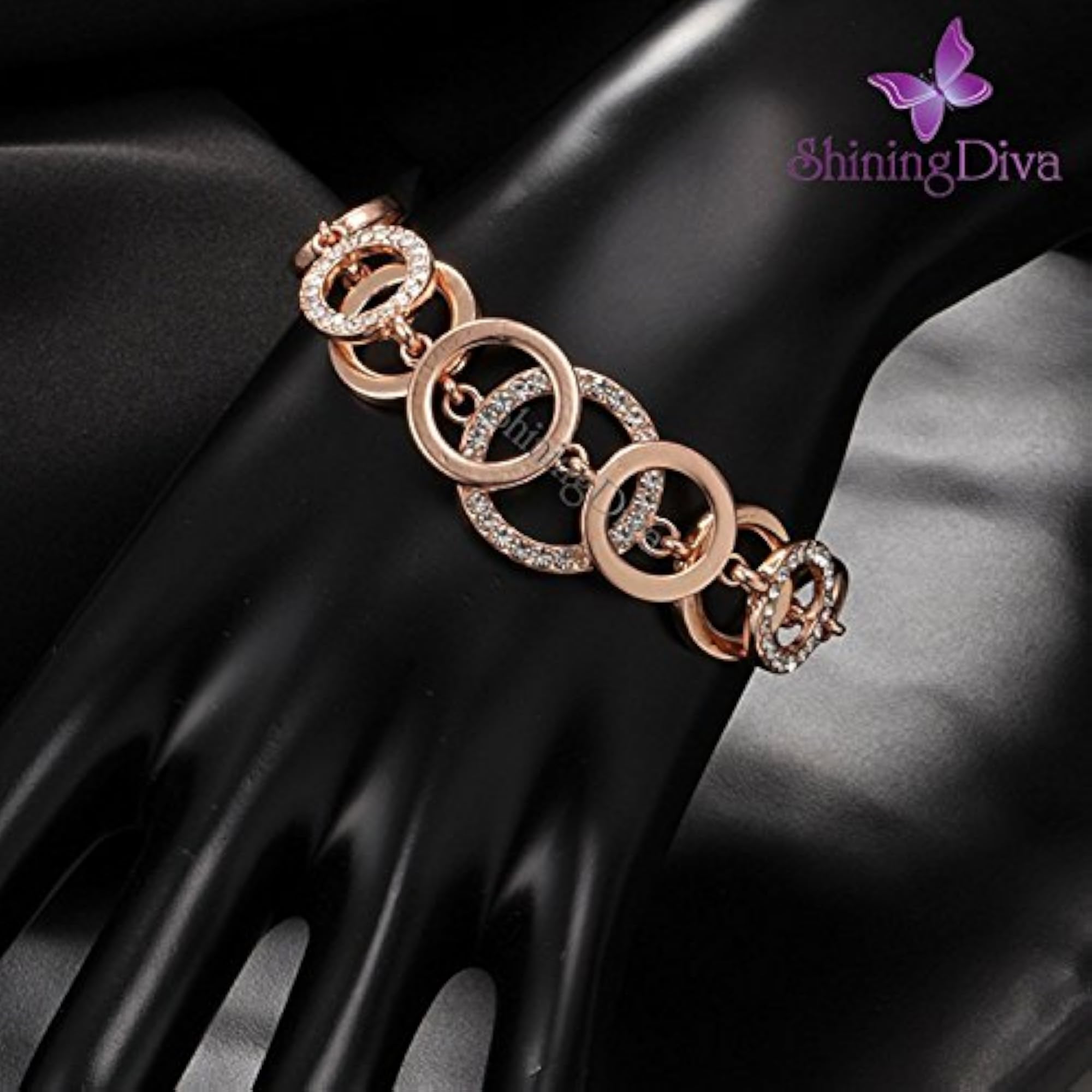 Valentine Crystal Charm Bracelet