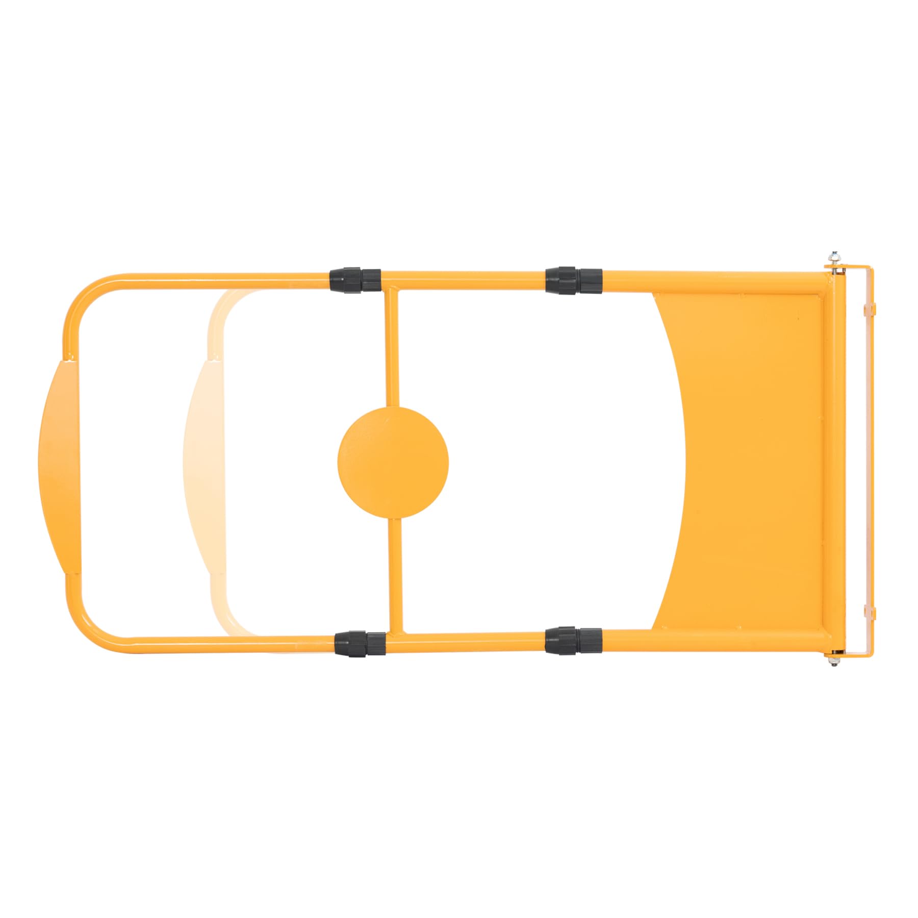 biosp Universal Warehouse Safety Gate, Industrial Round Metal Swing Gate 24.41" to 40.16" Width Opening, Retractable, Adjustable Manual-Closing Gate