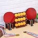 FINGERINSPIRE Wall Mounted Ping Pong Paddle Holder Pine Wood Rack Holds 6 Paddles and 12 Balls Table Tennis Rack with Installation Kit Brown Paddle Holder Space-Saving Racket Storage for Game Room