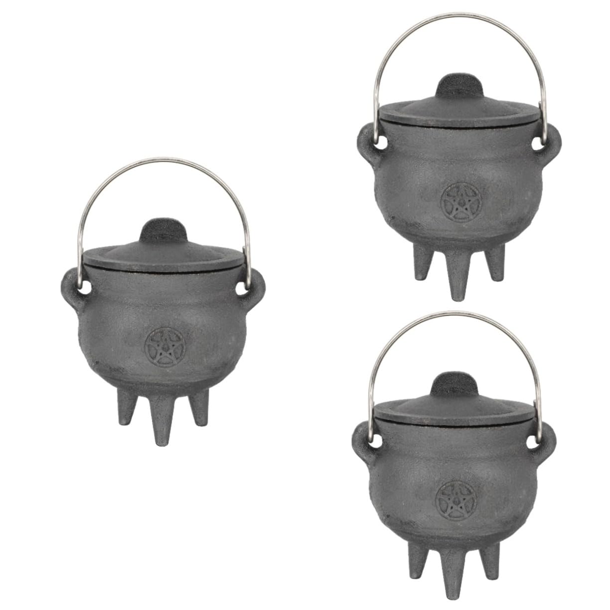 Brujas de Halloween PRETYZOOM pack de 3 figuras decorativas con olla y tetera wicca