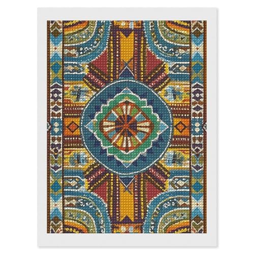 Peinture diamant style africain 30x40 cm kit adulte débutant