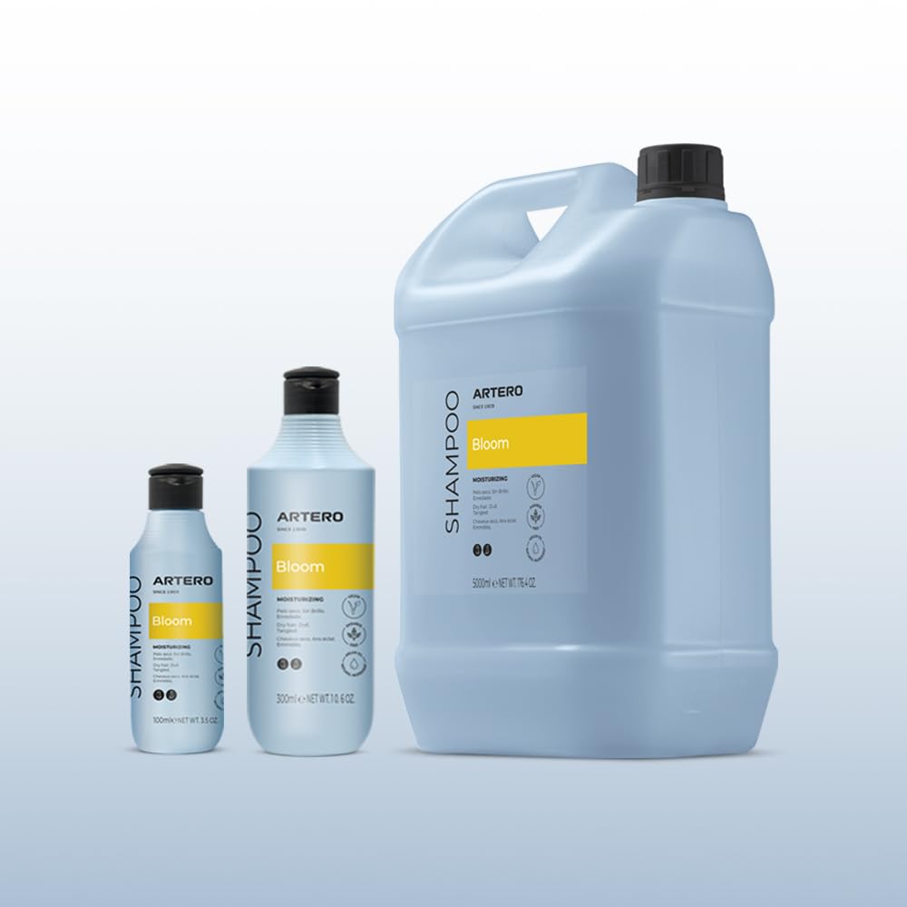 Artero Bloom. Champú para Perros con Aceite de Argán, Ideal para Perros de Pelo Largo, seco o dañado. Aporta Brillo, suavidad y nutrición sin resecar la Piel. Super Hidratante.