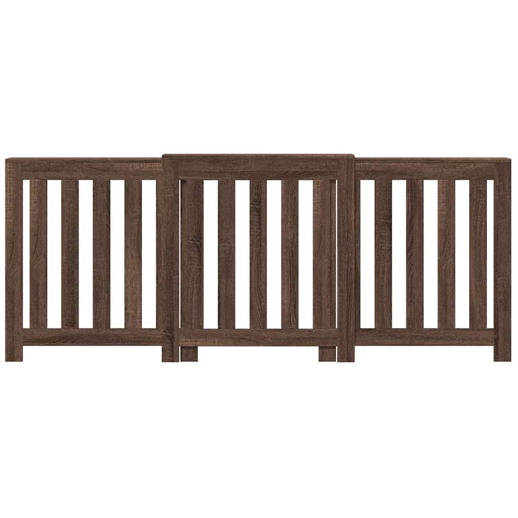 Revestimiento de radiador de aspecto de roble de madera de 205 x 21,5 x 83,5 cm con estante, diseño moderno de lamas, práctico soporte de pared, adecuado para salón, baño, dormitorio, cocina