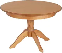 Mesa de Jantar Retrátil/Extensível em Madeira e MDF Redonda Tea Meu Móvel de Madeira - Nozes
