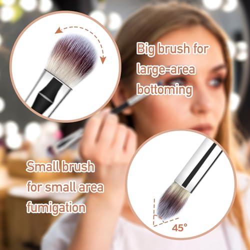 Eyeshadow Brush Eye Makeup Brush Professional Blending Eyeshadow Makeup Brushes for Concealer Eyebrows Eyeliner Soft Hairs Makeup Tool (Black-EB02) - Image 4