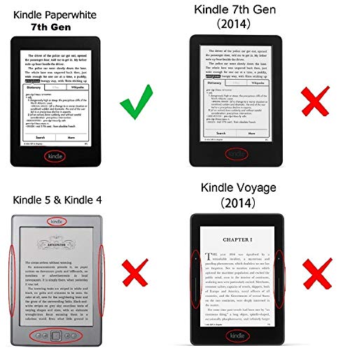 MOCA Smart Shell Protective PU Leather Flip Back Cover for Amazon Kindle Paperwhite 1 2 3 6-inches Display Tablets - (Grey) - Image 2