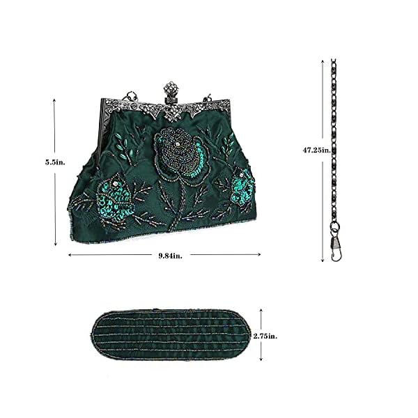 LIFEWISH Wedding Clutch Purses for Women Sequin Purse Beaded Bags - Image 5