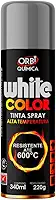 Tinta Spray De Alta Temperatura Prata Para Pintura Roda Escapamento Motor Forno Fogão Churrasqueira Até 600°C