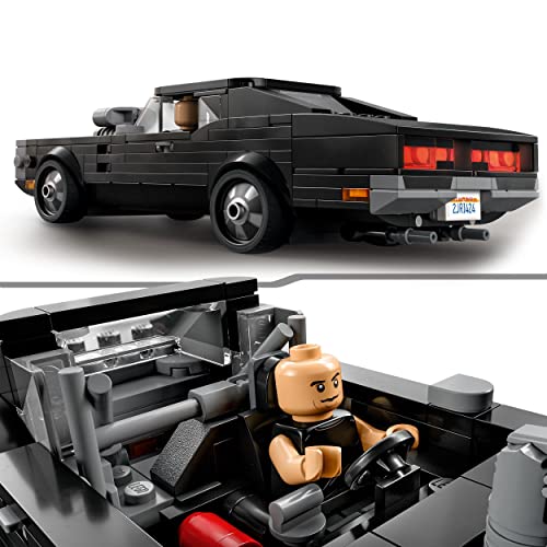 LEGO 76912 Speed Champions Fast & Furious 1970 Dodge Charger R/T, Spielzeug Auto-Modell zum Bauen für Kinder, Set mit Dominic Toretto Minifigur – Bild 4