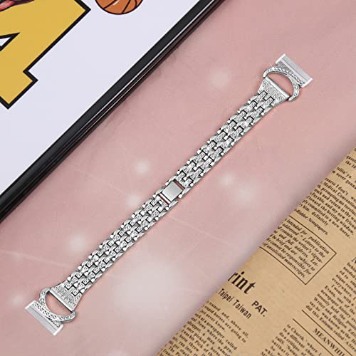 Pulsera compatible con Fitbit Versa 4 con brillo y ajuste metálico miniatura 5