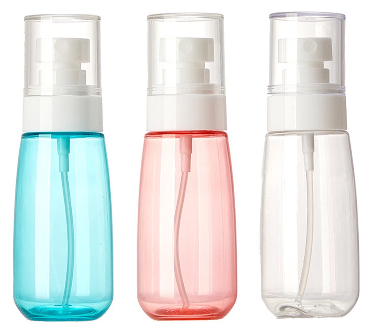 100ML Travel Spray Bottle, Fine Mist Empty Makeup Sprayer, Thicken PETG Refillable Container, 3 Pack Leak Proof Can for Liquid Perfume Essential Oils Toners
