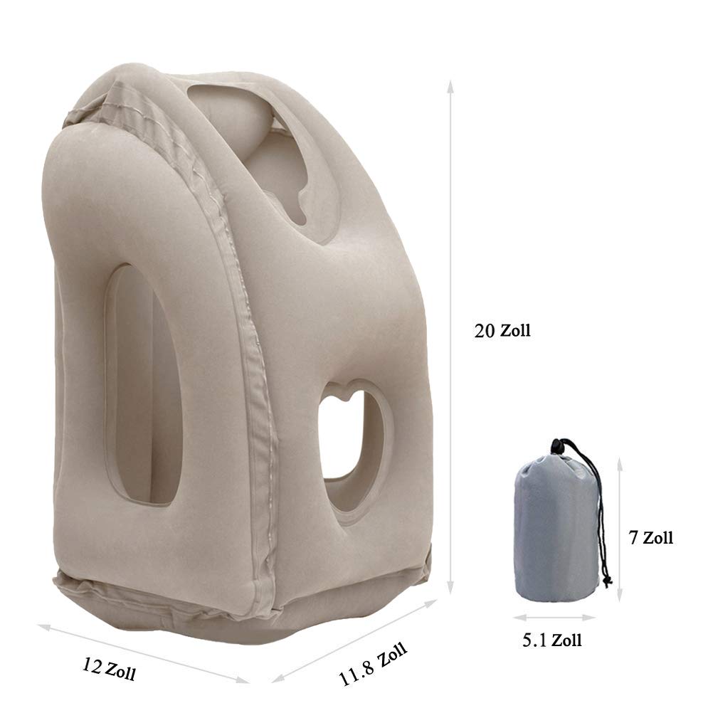 Hyfive - Camping Voyage Oreiller Gonflable - Coussin d'appui-tête - Bleu