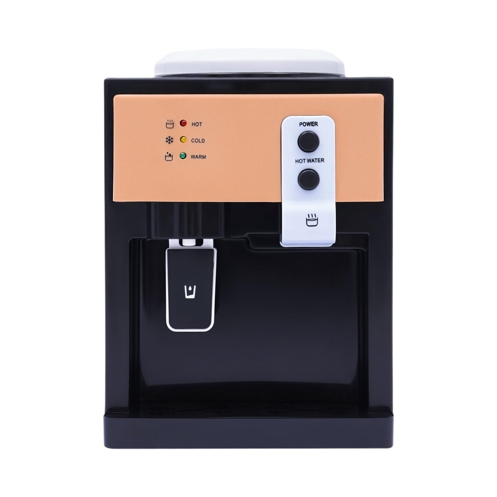 Eretyret One Color Desktop Water Dispenser Hot/Cold/Warm Plug, 550W Heating 75W Cooling Stainless Steel Liner 8-95℃ Quiet Operation