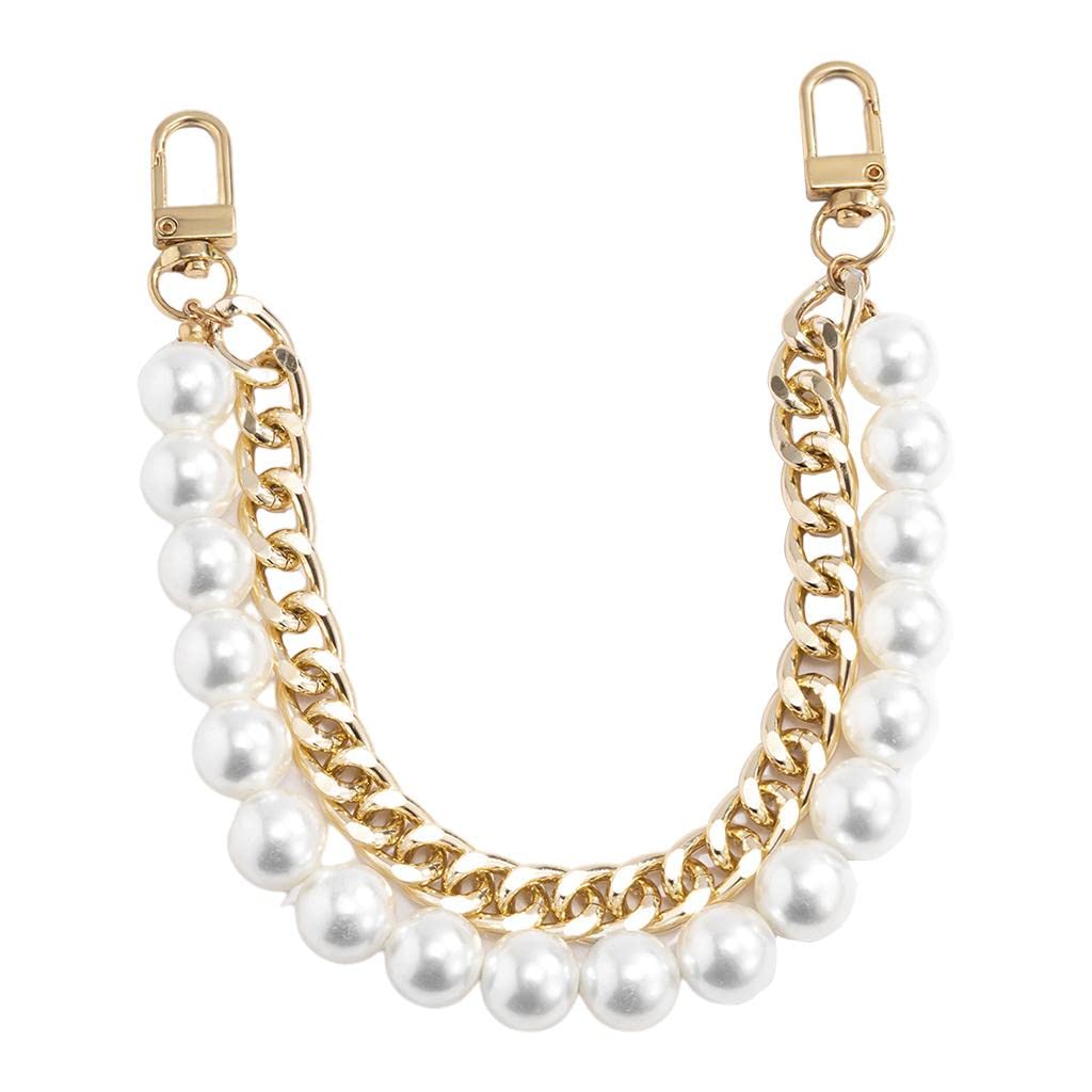 Pearl Bead Rope Bag Strap Handle Shoulder Belt for Handbag DIY Replacement Gold-image-40