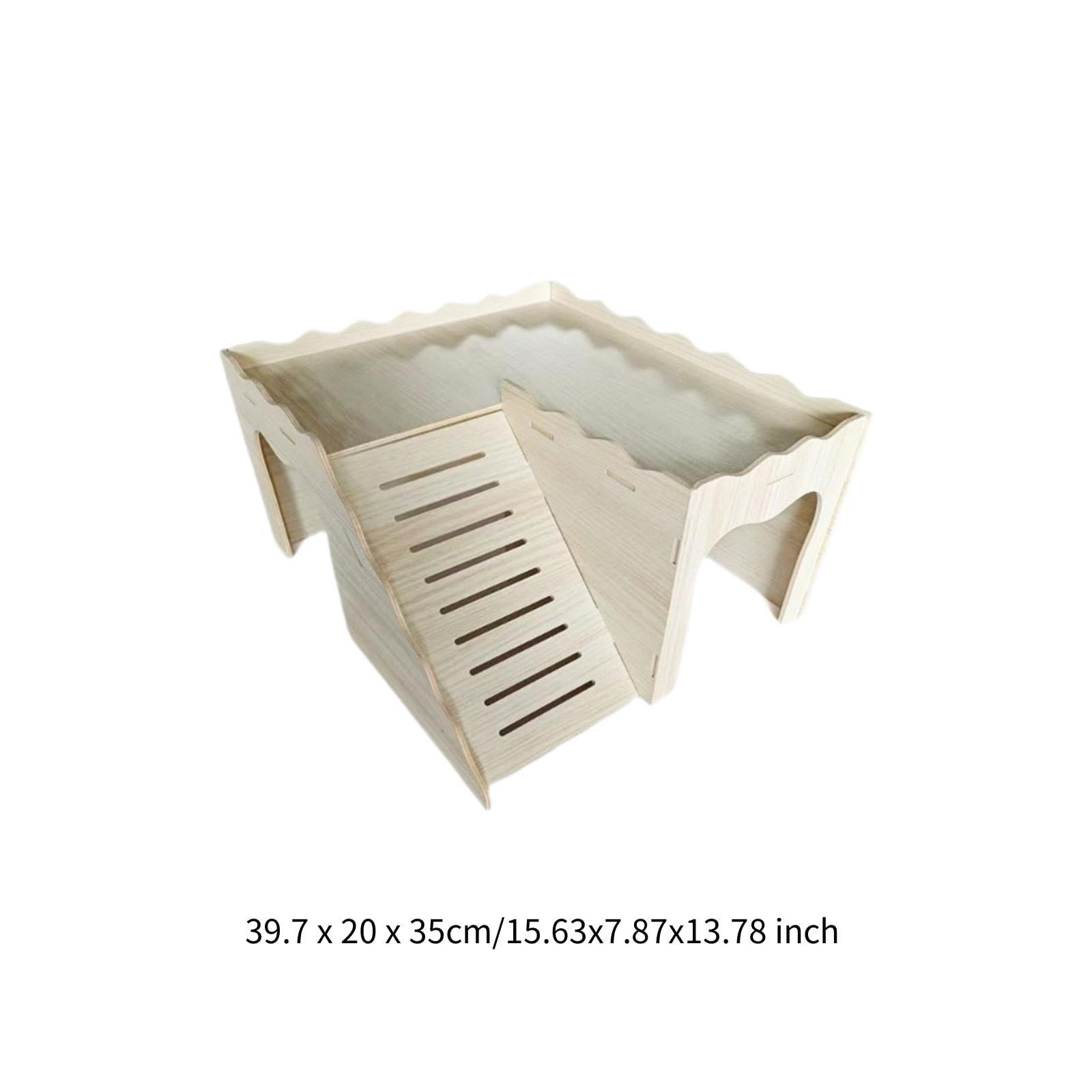 Milageto pour Hamster, Cage de pour Hamster, Jouet d'escalade, en Bois pour Cochon d'Inde, Maison pour Hamster pour Autres Petits