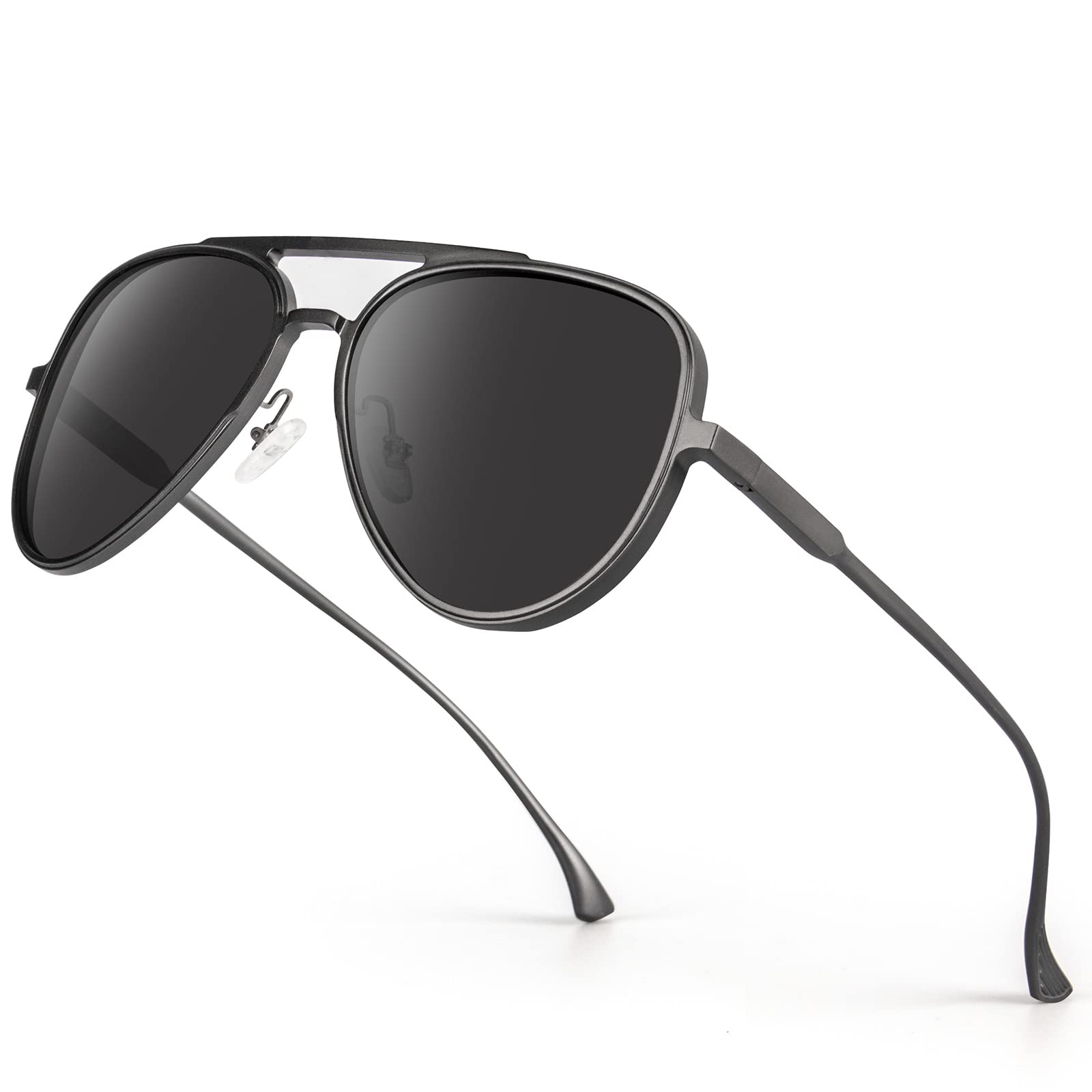 BIRCENPolarized Aviator Sunglasses for Men - Women UV Protection Classic Shades with Retro AL-Mg Frame and Spring Hinge BC2567