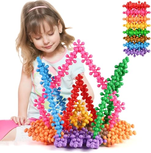 JGLXF 400 Pieces Building Blocks Kids STEM Toys Educational Discs