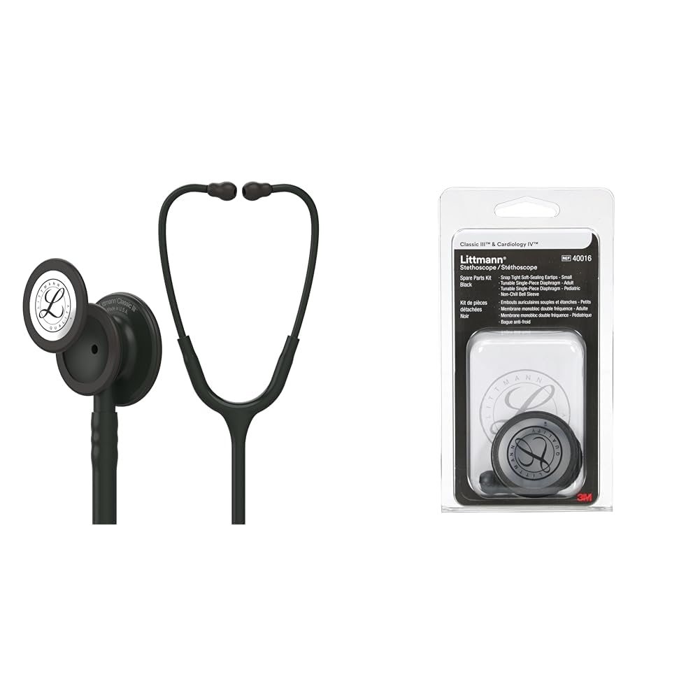 3M Littmann Classic III Monitoring Stethoscope, Black Edition