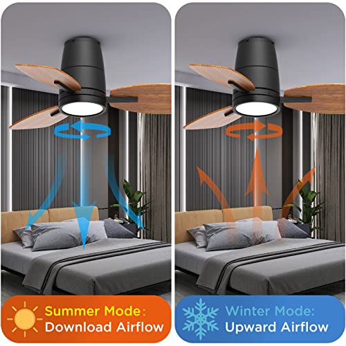 Taloya Ceiling Fan With Lights And Remote Control 30 Inch Multifunctional Quiet Fan With Three Color Temperature And Dimmable Light And Reversible Blades #TOP6