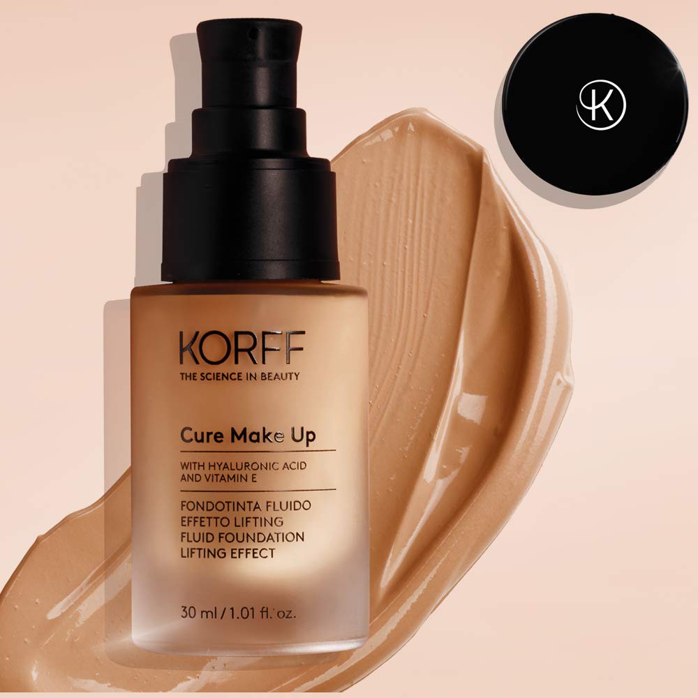 Korff Fluid Foundation Lifting Effect, Anti-Aging Formula with Hyaluronic Acid, Silky Texture 06, 30ml, Beige, 30 ml (Pack of 1) - Image 2