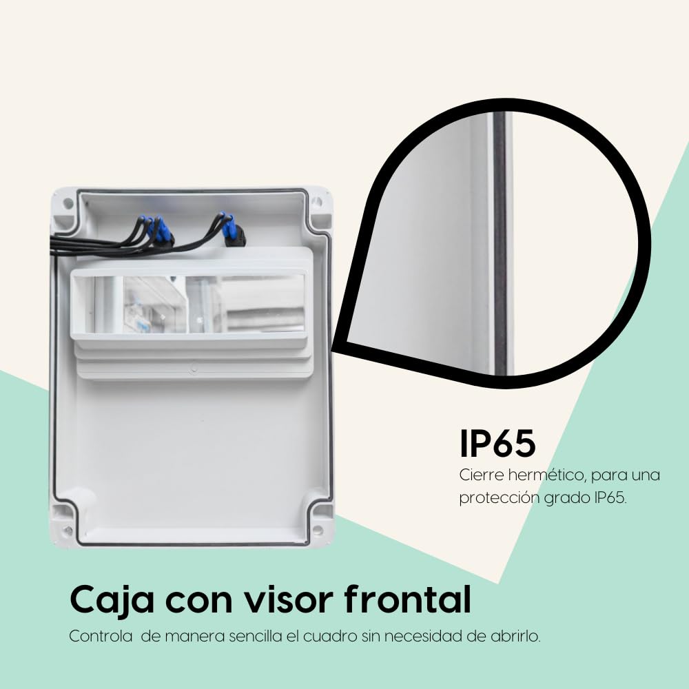 Cuadro eléctrico para Piscina Guardamotor, Transformador 100W (2CV (6-10A))