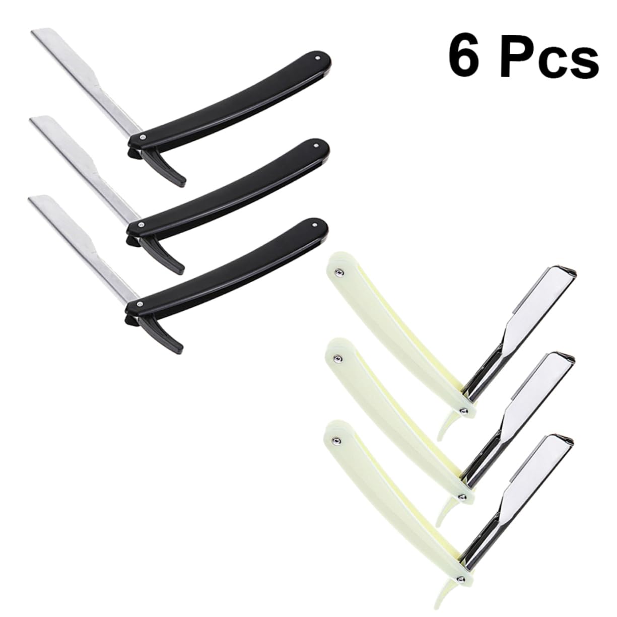BESTYASH 6pc Men Barber Razor Holder Vintage Manual Shaver for Beard and Trimmer