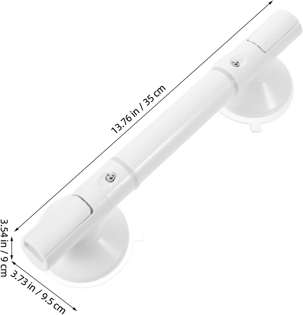 White Plastic Bathroom Grab Bar for Elderly Toilet Support Handle