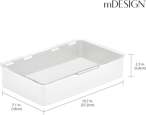 Miniatura 3 de mDesign - Recipiente de plástico, apilable, con tapa, para el hogar