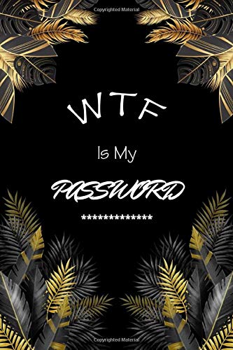 WTF Is My Password Book：Password Log Book Alphabetical - Pocket Size - Premium Abstract Watercolor 6  x 9  105 Pages