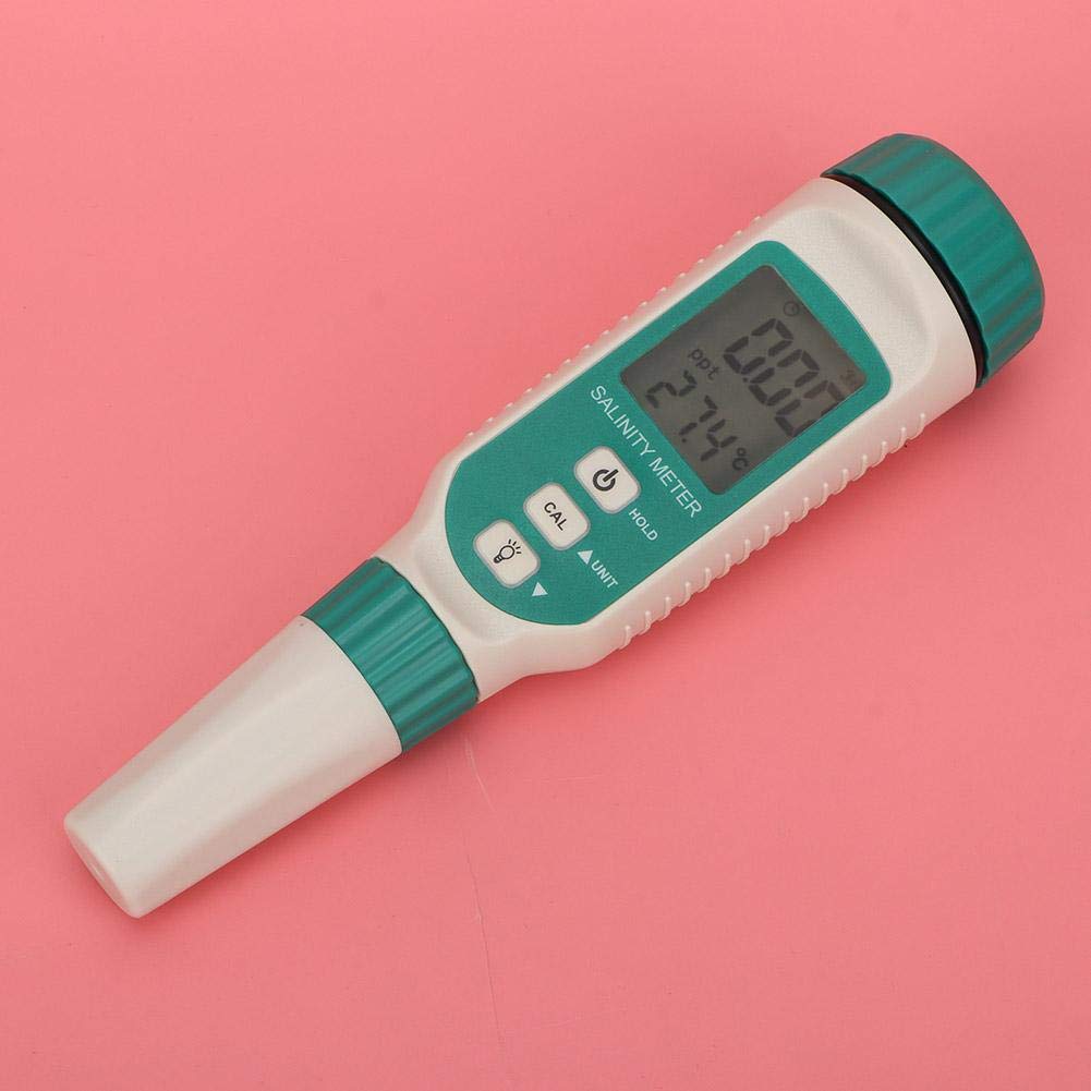 Medidor de salinidad digital portátil con sensor inteligente AR8012 y pantalla LCD para acuario, piscina y laboratorio, preciso y fácil de usar