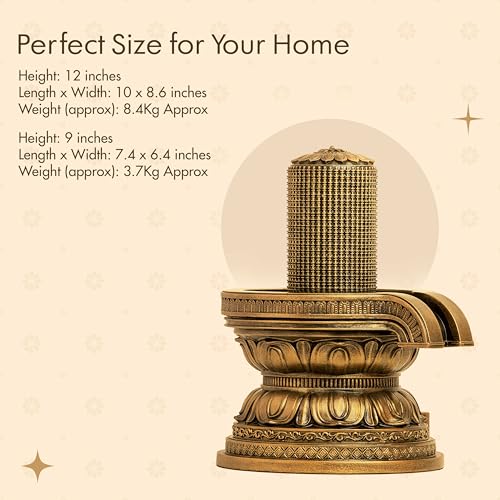Image of SILAIII 1008 Shiva Lingam Idol 9 Inch | Siva Lingam for Pooja | Shivling Sculpture for Home Temple & Spiritual Gift