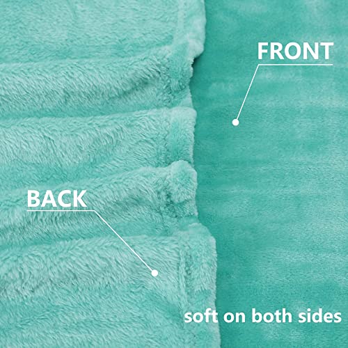 Image of NANPIPER Fleece Blankets, Super Soft Flannel Fuzzy Blanket for Couch, Luxury Cozy Lightweight Microfiber Dog Blanket-Throw Size,Lake Blue