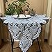 BIBITIME Handmade Crochet Pineapple Flower Lace Tablecloth Doily Table Runner Kitchen Dresser Dinner Placemat Bedroom Vase Potted Plant Mat (W 23-25.6in x L 43-45in, Red)