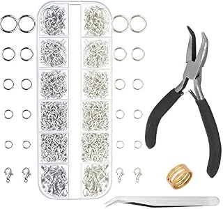 Anezus Jump Rings for Jewelry Making Supplies with Jump Ring Pliers