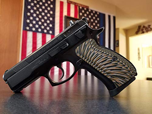 Cool Hand CZ 75 Compact G10 Grips, Sunburst Texture, Brand Coyote Color - Thumbnail 5
