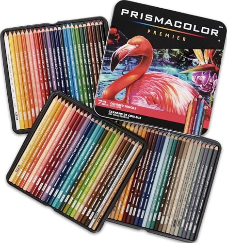 Prismacolor Premier Colored Pencils, Soft Core, Assorted Colors, 72 Count - Durable, Vibrant, Ultra-Smooth, Adult Coloring, Drawing, Sketching, Arts & Crafts